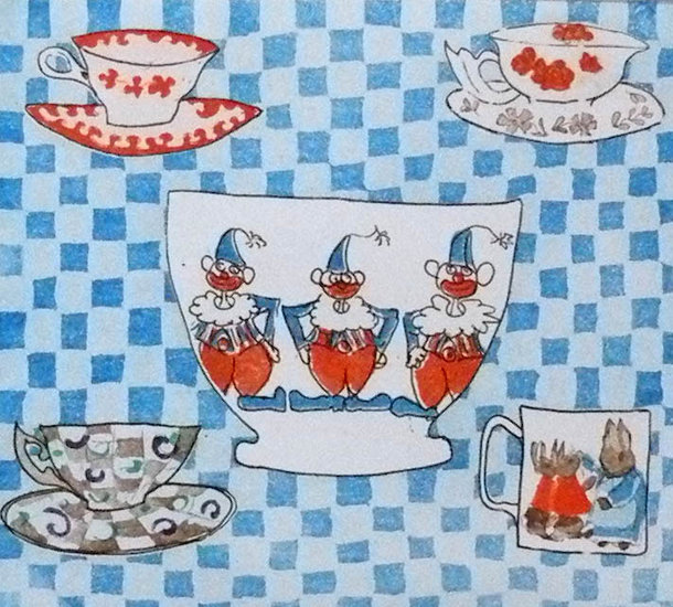 Vijf generaties kopjes