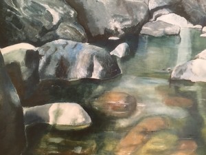 Water, zen stones, rocks, trees, light and shadow, reflections, natures wonder world