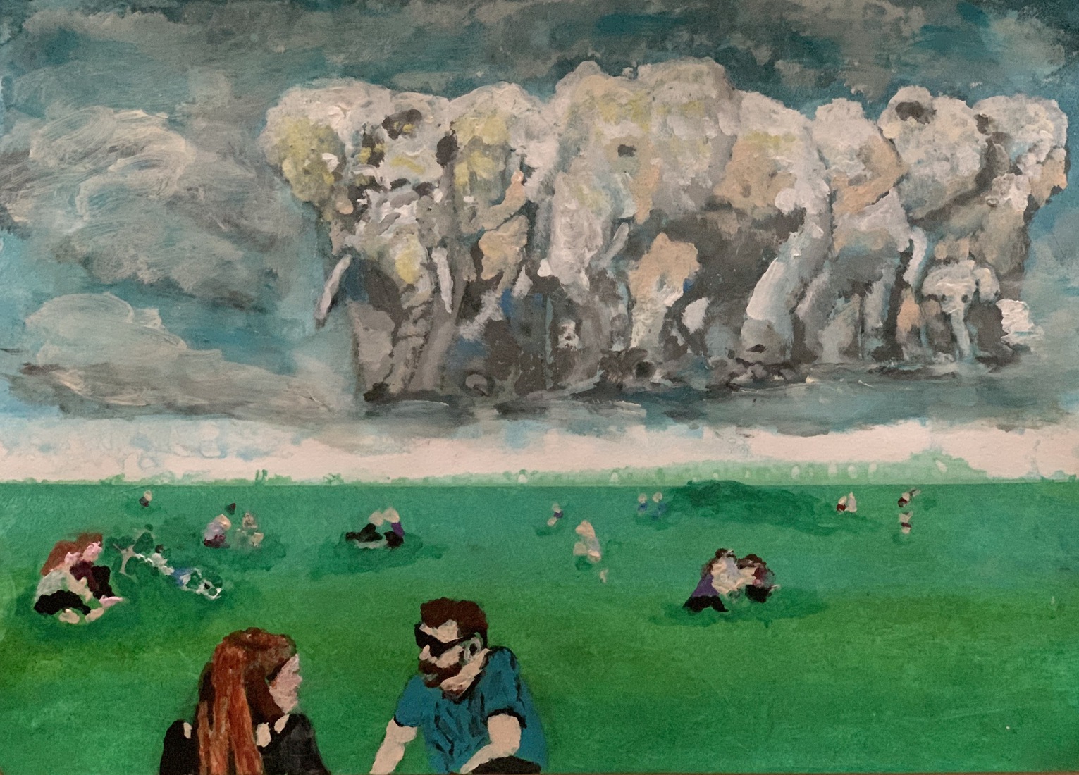 Olifanten in de lucht