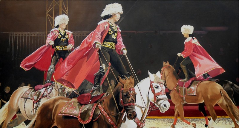 ruiters in het circus