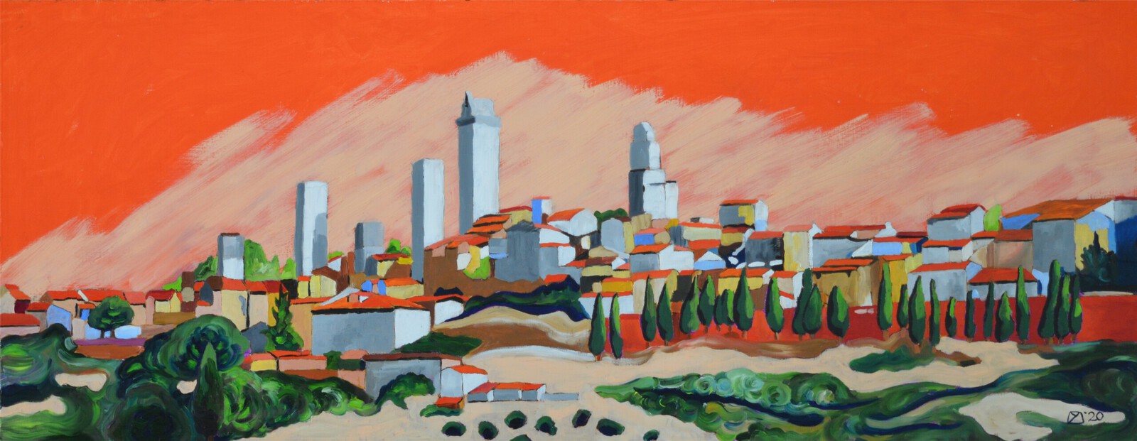 gezicht op San Gimignano