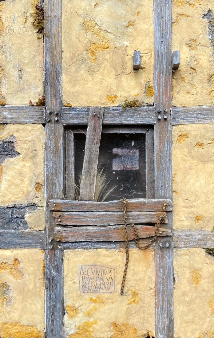 Frans vakwerk, oud eikenhout met leem