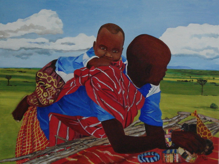 Keniaanse vrouw met kind