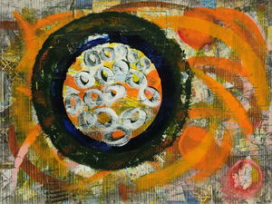 mijn schilderijen zijn gesitueerd in de stedelijke agglomeratie met Nederland als achterliggende kracht.de overdaad aan mogelijkheden, vergezichten,architectuur en sferen probeer ik samen te vatten.deze stedelijke explosie breng ik in kaart door middel van abstracte landschappen.