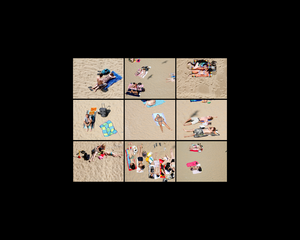 Badgasten in Scheveningen