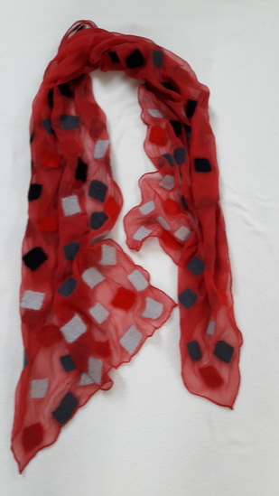 Zijden sjaal met vilt