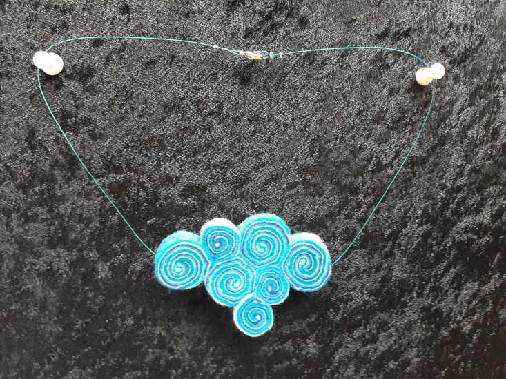 hanger van vilt - turquoise