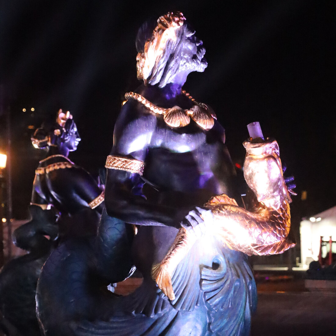 Detail van de fontein op de Place de la Concorde