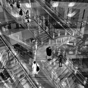 Afbeeldingen van het NS station Rotterdam Blaak