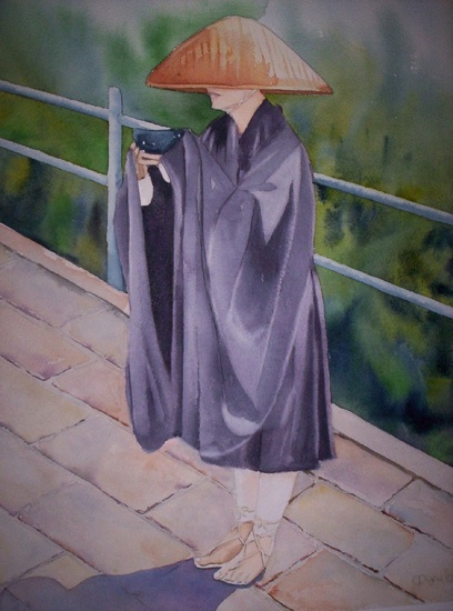 Beggar monk in Kyoto