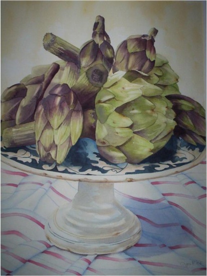 Artichokes on a plate