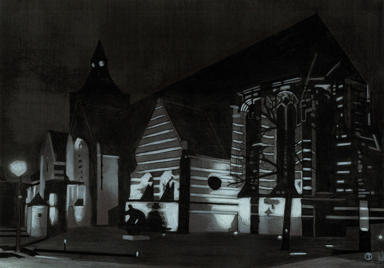 Church centre Leerdam at night