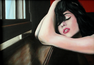 Werk in acryl en olie