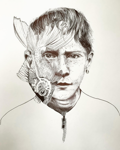 Tekeningen met balpoint en potlood