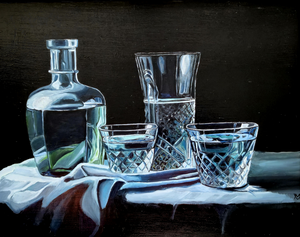 Sinds dit jaar is Maya bezig met het schilderen van glaswerk in diverse opstellingen