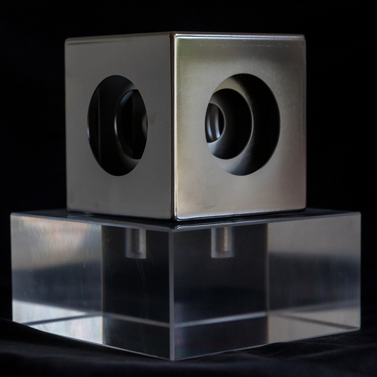 3 voudige kubus Rvs/plexiglas 20190001 