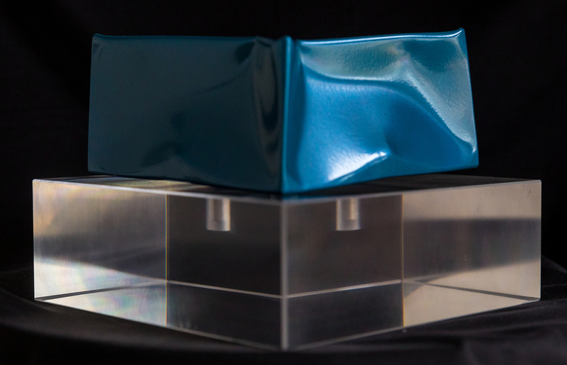 Vervormde kubus blauw 20190003