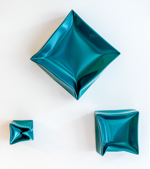 Vervormde kubussen blauw 20190007