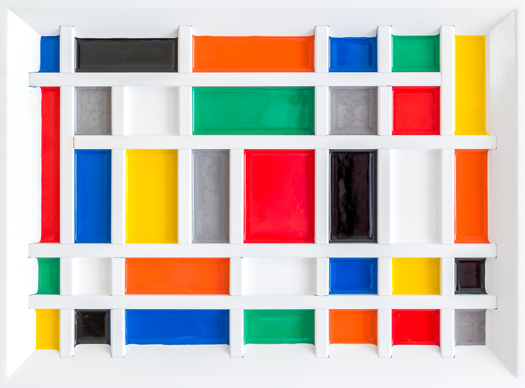 Vakjes Schilderij wit 20190017