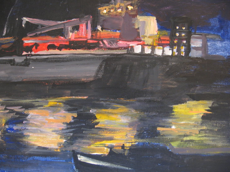 Havenzicht bij nacht 13