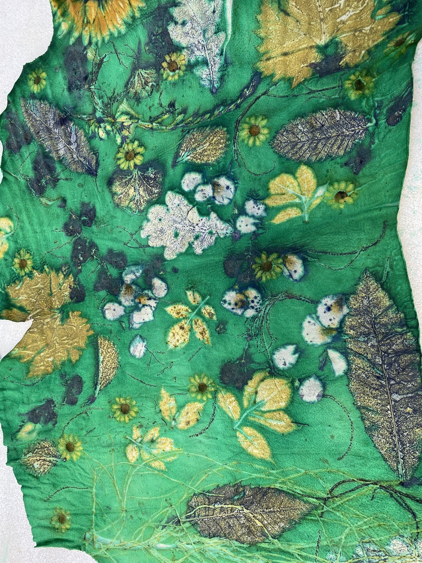 Geitenleer in de kleur grasgroen 