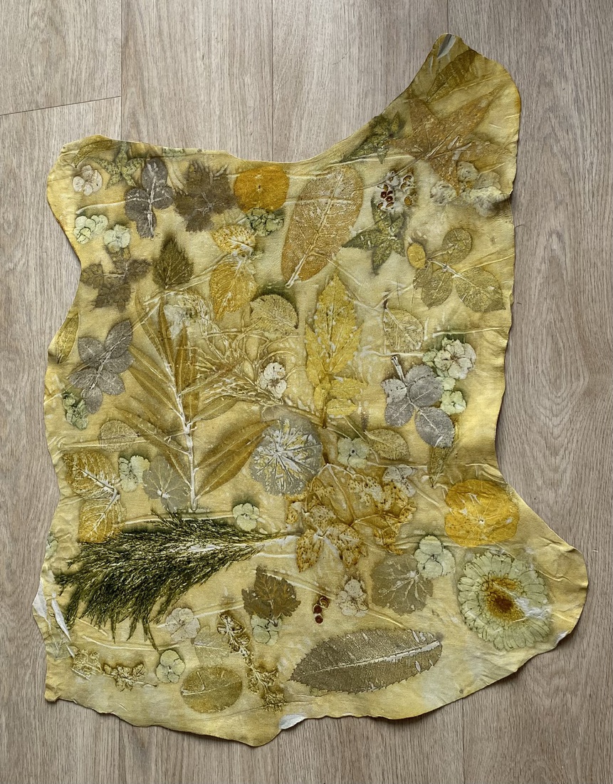 Geitenleer in mosterdkleur