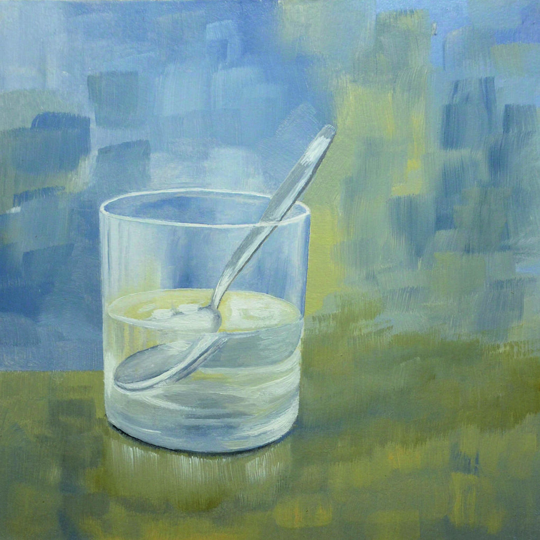 Glas met lepel