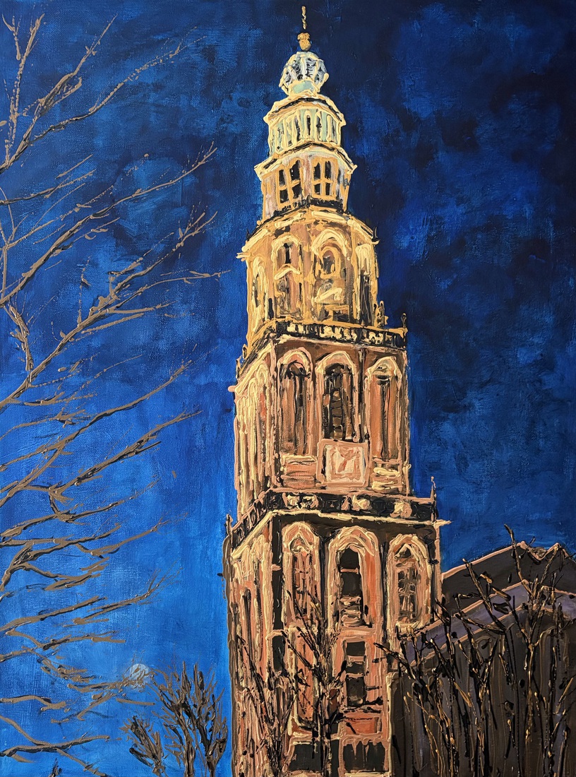 Martinitoren in de avond