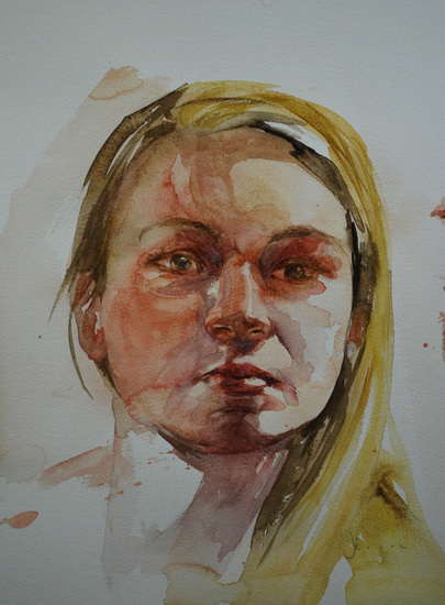 portret van live model Eva