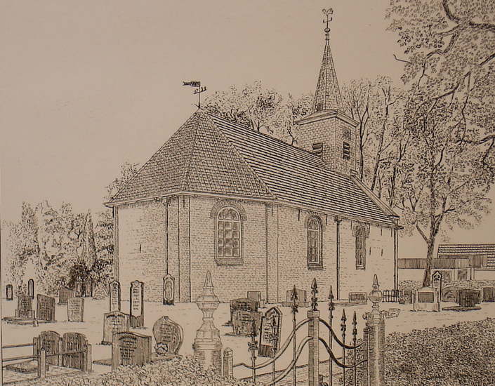 Pentekening Hervormde kerk, Boornbergum