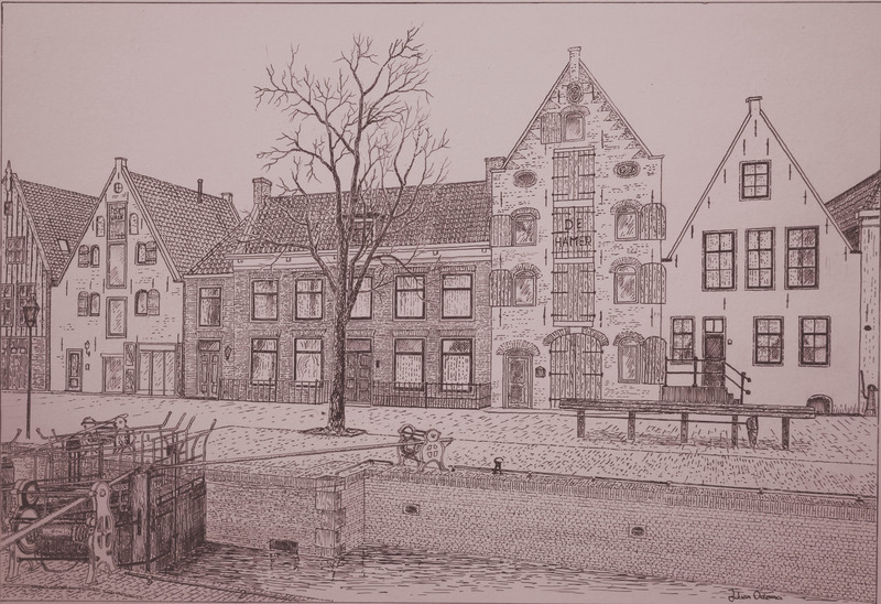Pentekening Rozengracht, Harlingen