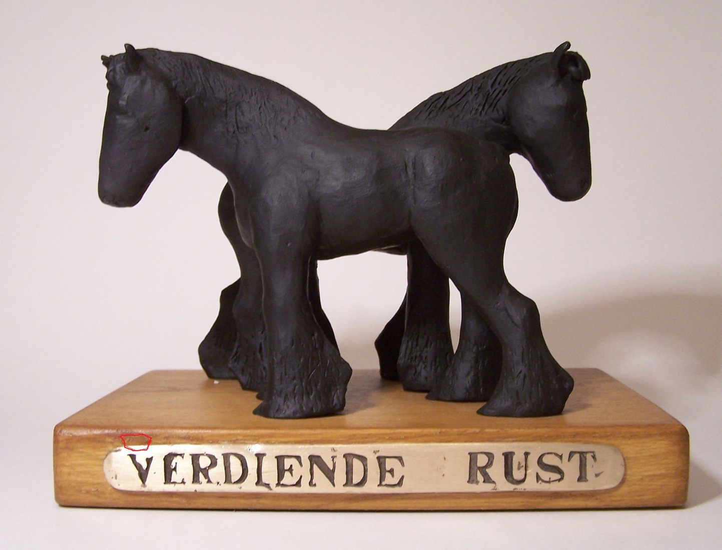 Belgische trekpaarden als urn