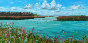 Als natuurgids weet ik de mooiste plekjes in het Gooi. Op sommige momenten wordt ik echt geraakt door de schoonheid van de plek of het dier en het moment van de dag. Die locaties en momenten geven me de inspiratie voor een schilderij. Ik hoop dat u zich ook even op die plek waant en ervan geniet!