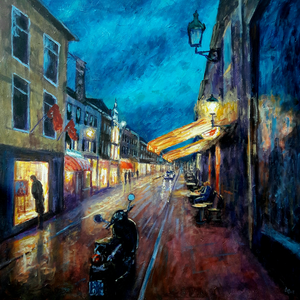 buitenschilderen met avond licht 