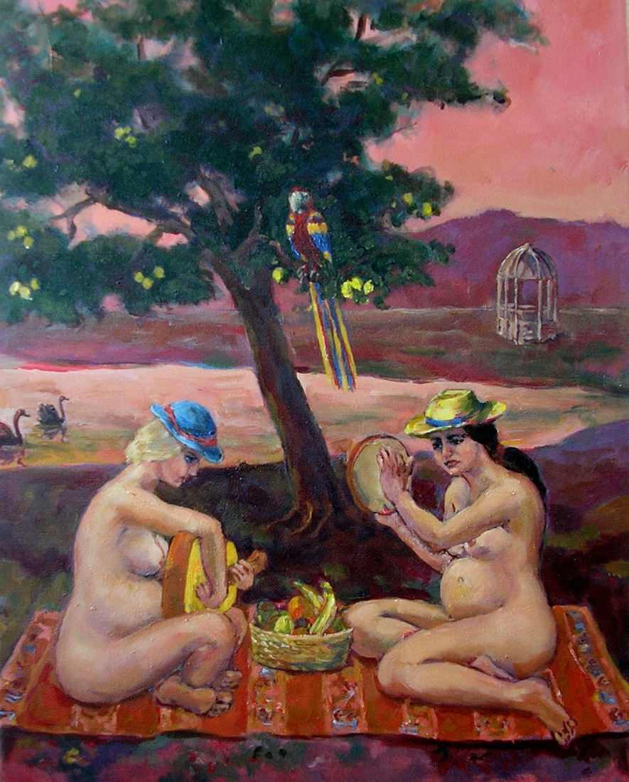 Twee zwangere vrouwen I