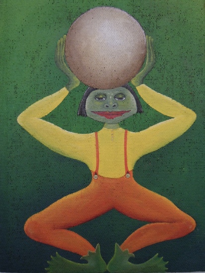 MANIPULATIE, acryl op jute