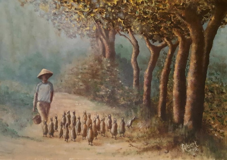 Berjalan ke Sawah (Wandeling naar de Sawah)