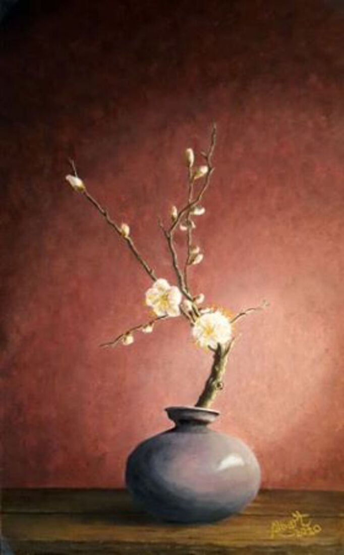 Stilleven met Vaasje en Bloemetjes 