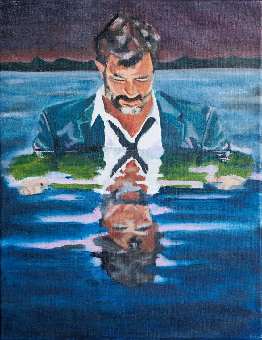 Man in meer #3