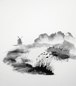 inkt schildering op rijstpapier