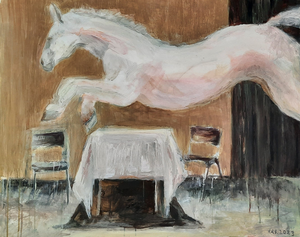 Werk op doek, papier en paneel.