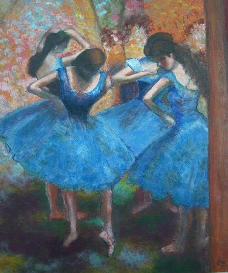 Danseressen in blauw (naar Degas)