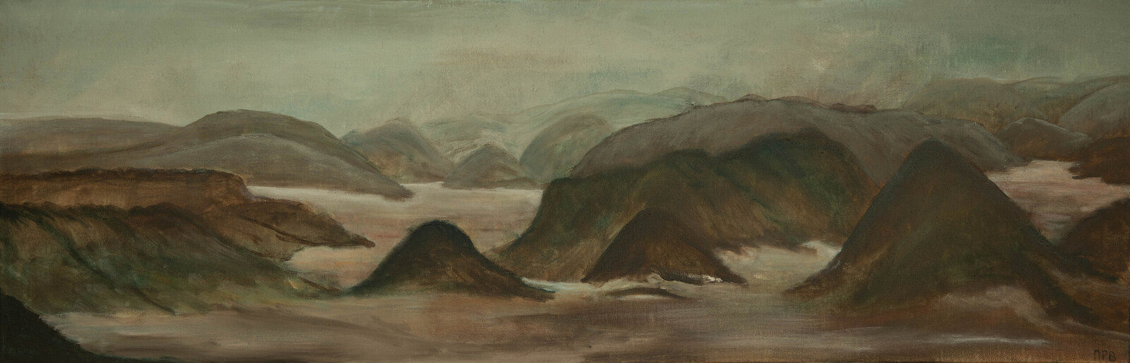 Zandstorm in de bergen van de woestijn in Jordanie