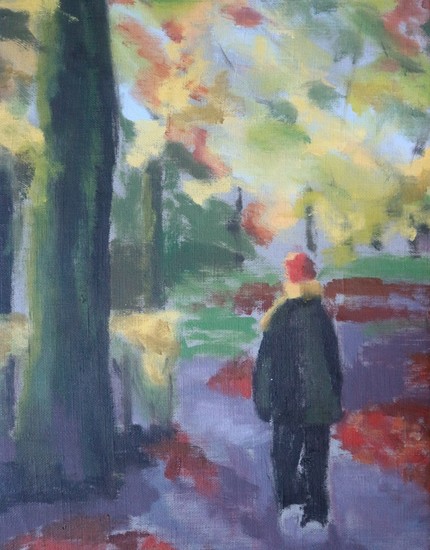 Meisje in het herfstbos