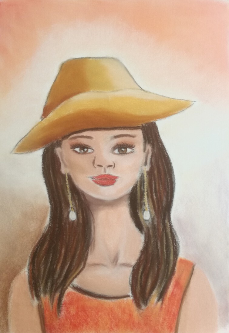 Portret in pastel: 'Katja'