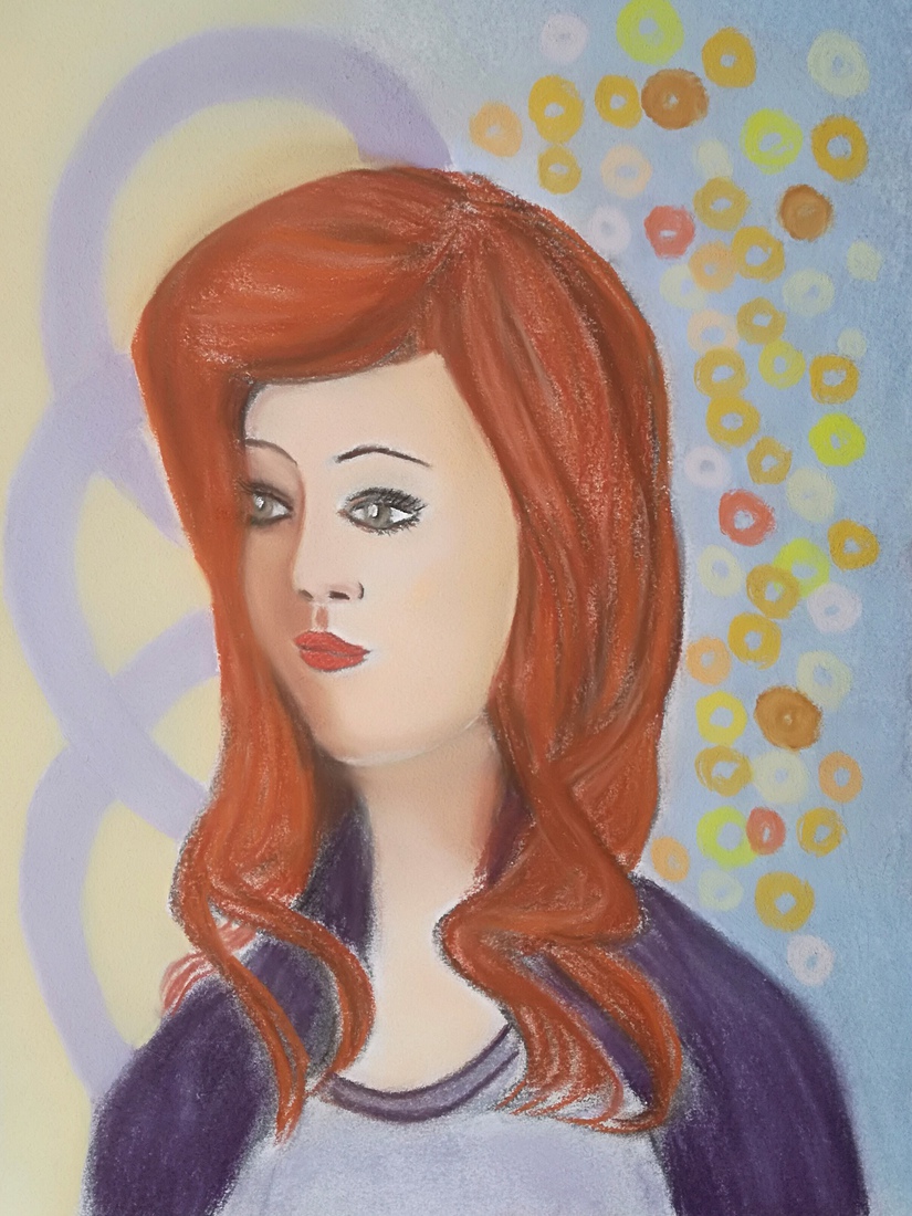 Portret in pastel: 'Ginger'