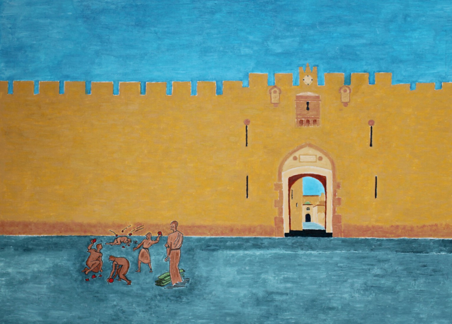 Steniging van Stefanus onder toeziend oog van Paulus