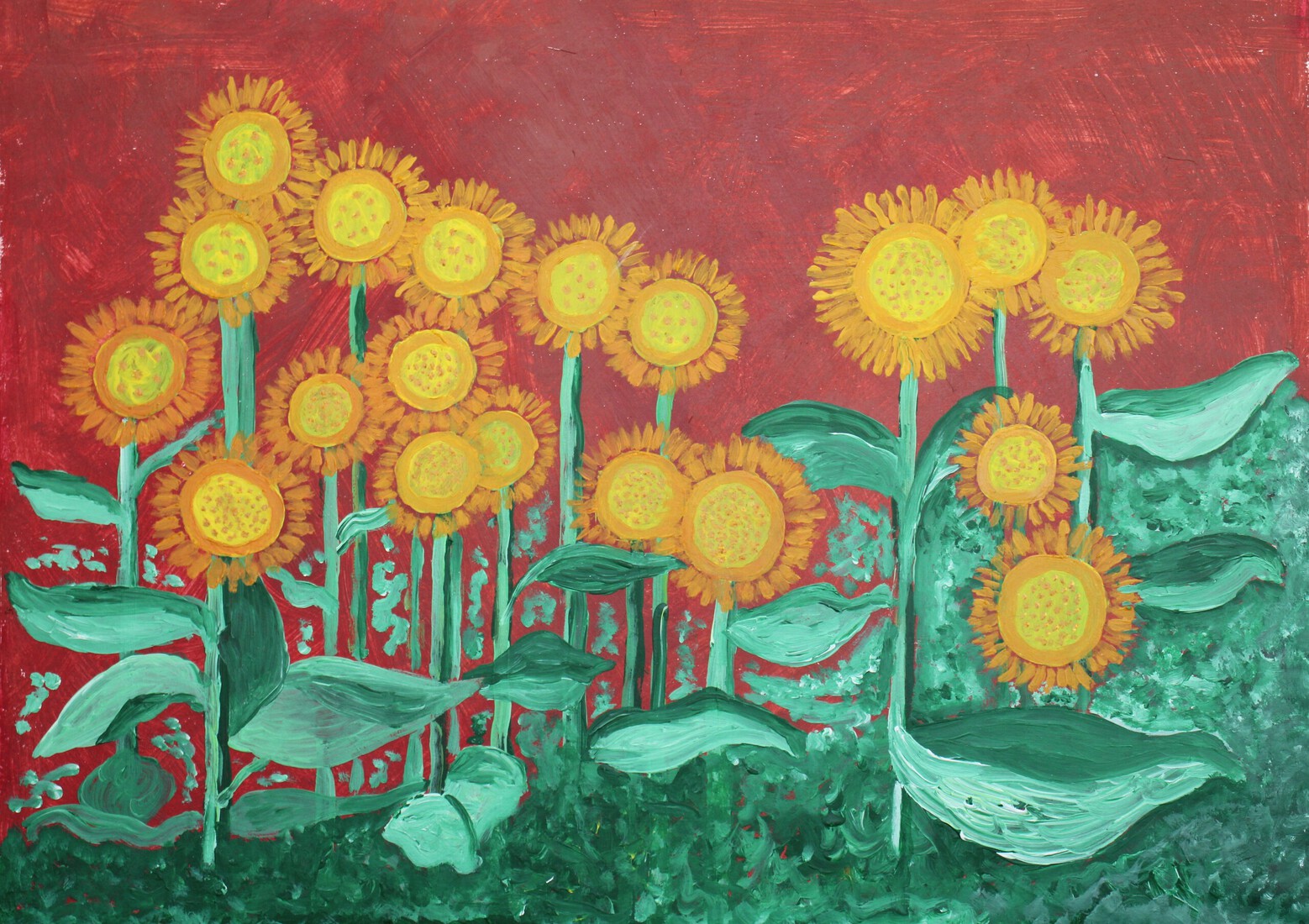 Zonnnebloemen in Frankrijk