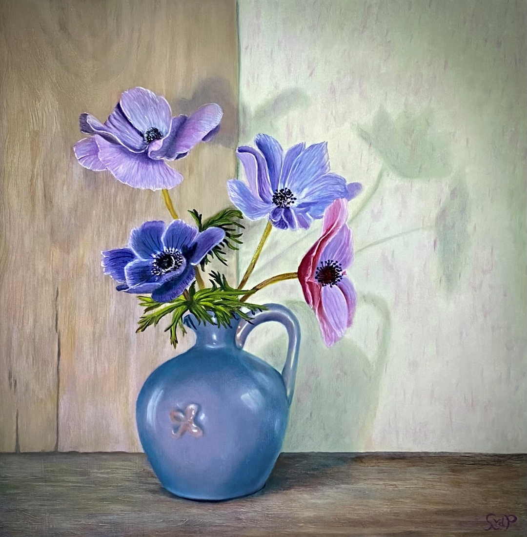Anemonen in aardewerk