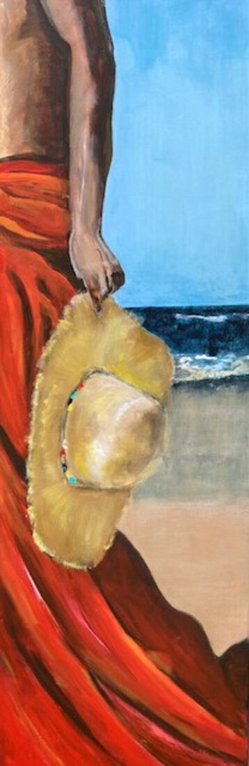 jongen met pareo en hoed